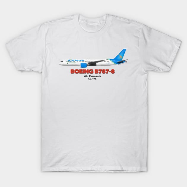 Boeing B787-8 - Air Tanzania T-Shirt by TheArtofFlying